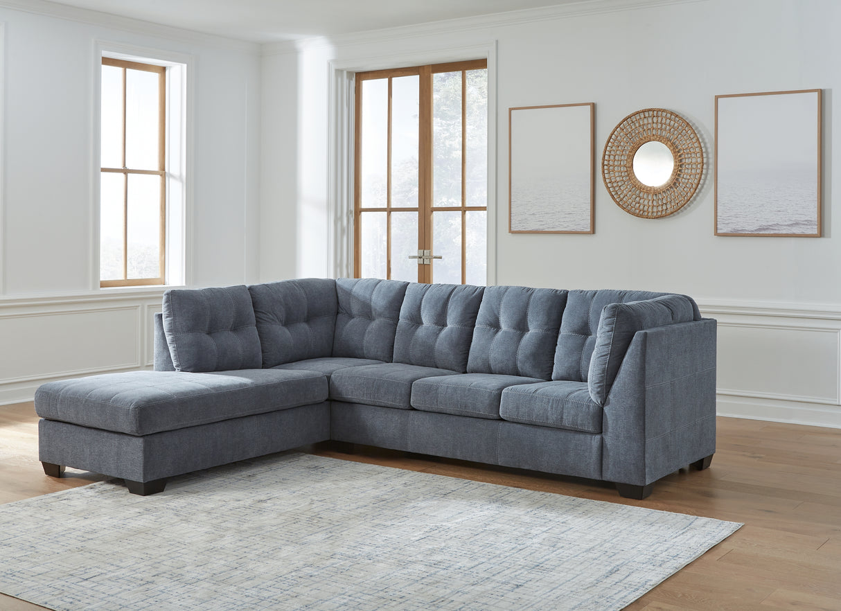 Furniture City Biloxi - Ashley Furniture - Marleton Sectional - RAF 2-Piece Sectional with Chaise / Denim - 55303S1