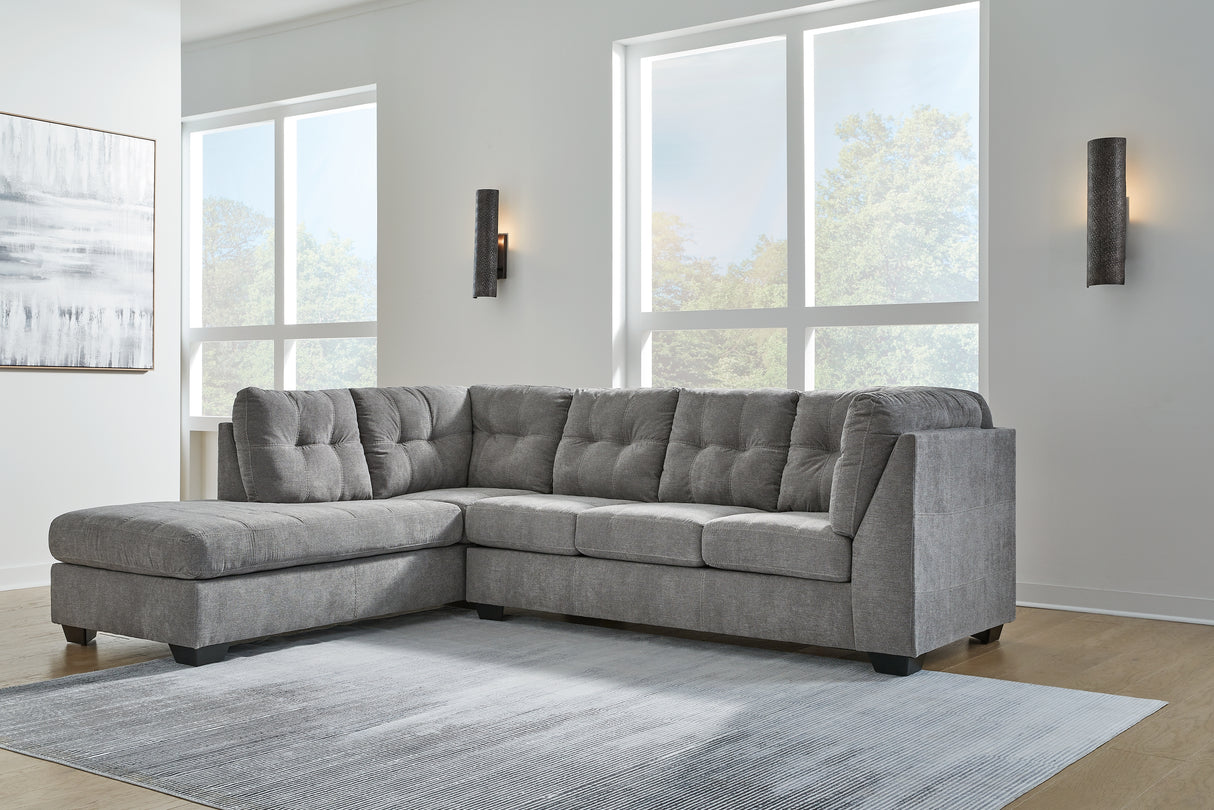 Furniture City Biloxi - Ashley Furniture - Marleton Sectional - RAF 2-Piece Sectional with Chaise / Gray - 55305S1