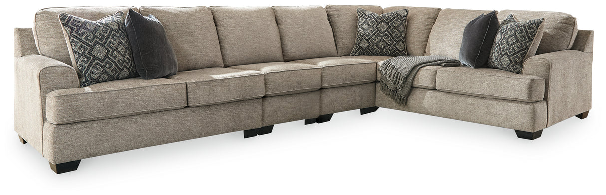Furniture City Biloxi - Ashley Furniture - Bovarian Sectional - RAF 4-Piece Sectional / Stone - 56103S5