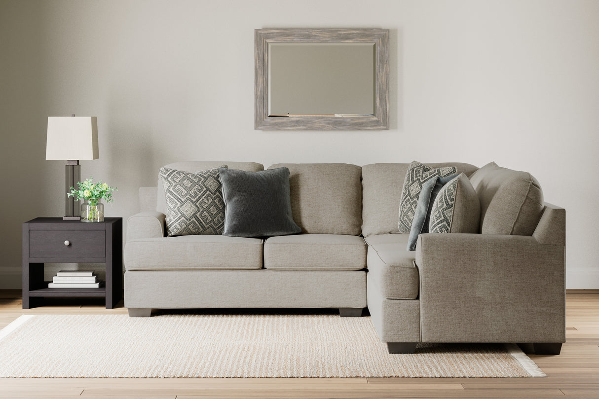 Furniture City Biloxi - Ashley Furniture - Bovarian Sectional - RAF 2-Piece Sectional / Stone - 56103S1
