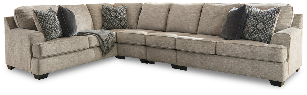 Furniture City Biloxi - Ashley Furniture - Bovarian Sectional - LAF 4-Piece Sectional / Stone - 56103S6