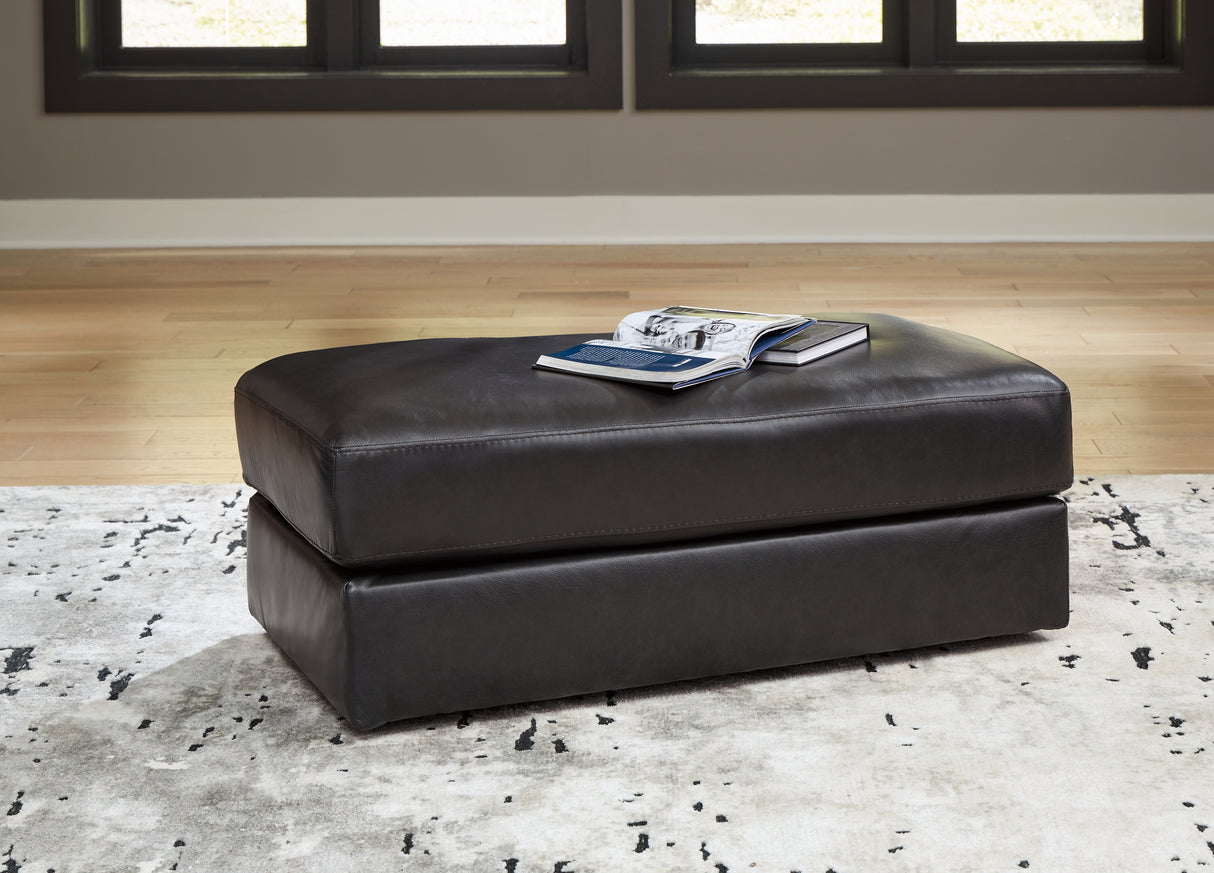 Furniture City Biloxi - Ashley Furniture - Amiata Living Room - Ottoman / Onyx - 5740514