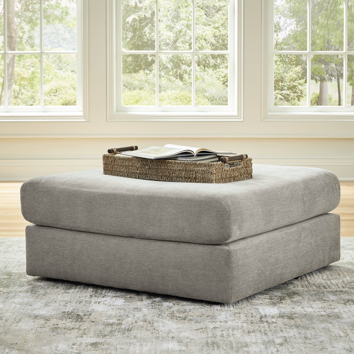 Furniture City Biloxi - Ashley Furniture - Avaliyah Living Room - Oversized Accent Ottoman / Ash - 5810308