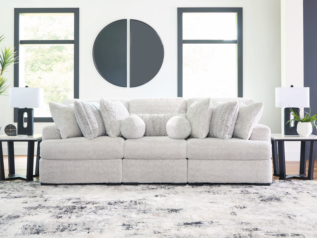 Furniture City Biloxi - Ashley Furniture - Cuddle Plush Sectional - RAF 3-Piece Sectional / Arctic - PC59106S5