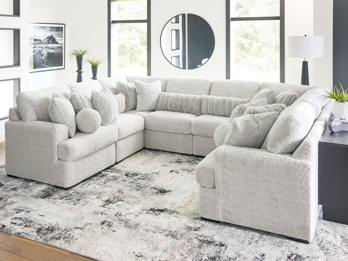 Furniture City Biloxi - Ashley Furniture - Cuddle Plush Sectional - RAF 8-Piece Sectional / Arctic - PC59106S6