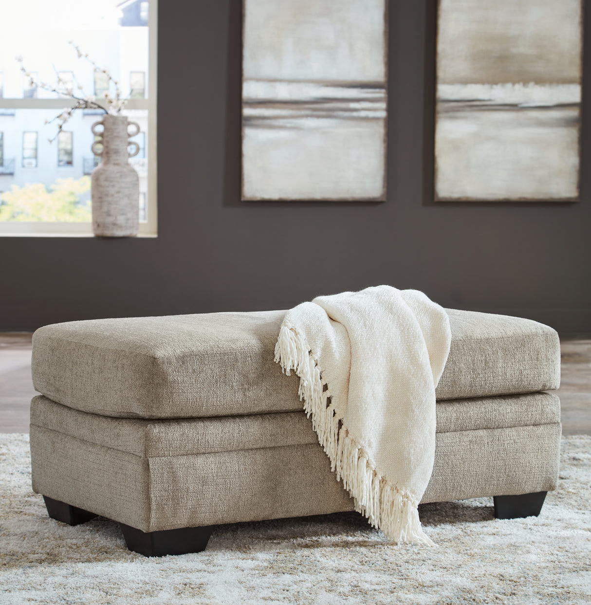 Furniture City Biloxi - Ashley Furniture - Stonemeade Living Room - Ottoman / Taupe - 5950414