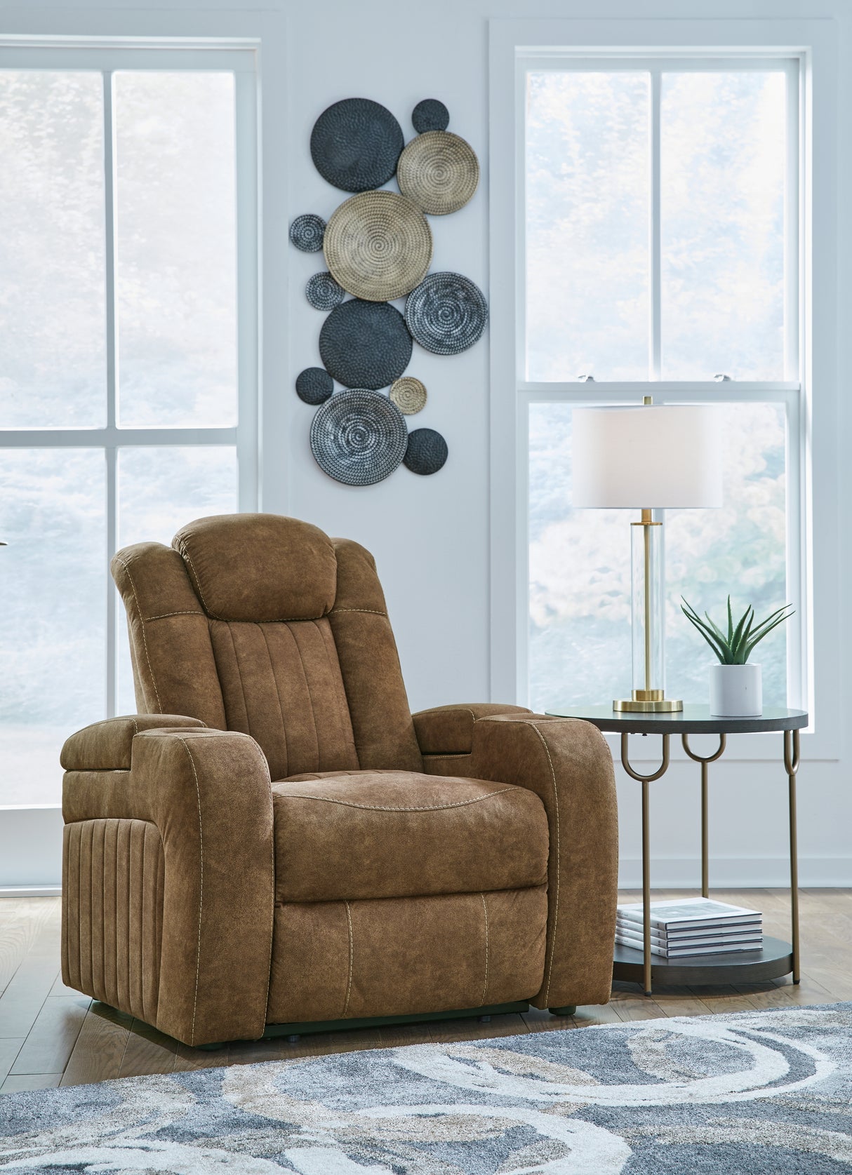 Furniture City Biloxi - Ashley Furniture - Wolfridge Living Room - PWR REC Sofa with ADJ Headrest / Brindle - 6070315