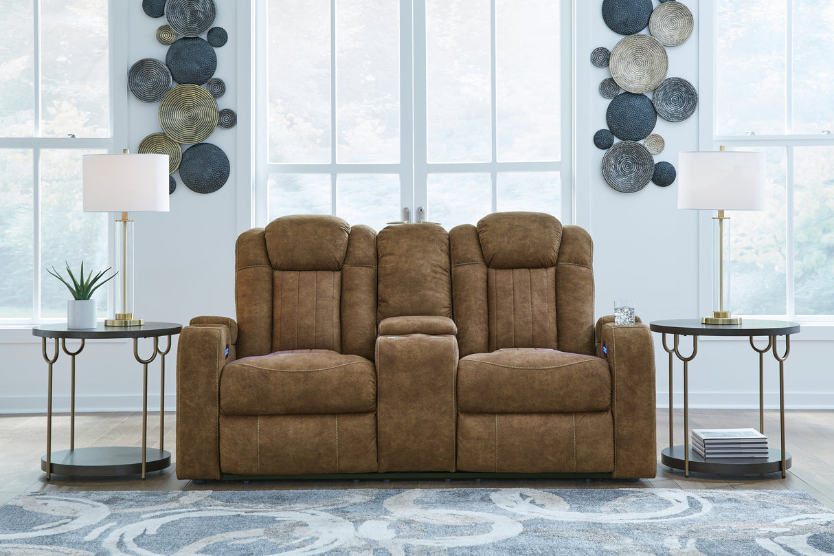 Furniture City Biloxi - Ashley Furniture - Wolfridge Living Room - PWR REC Loveseat/CON/ADJ HDRST / Brindle - 6070318