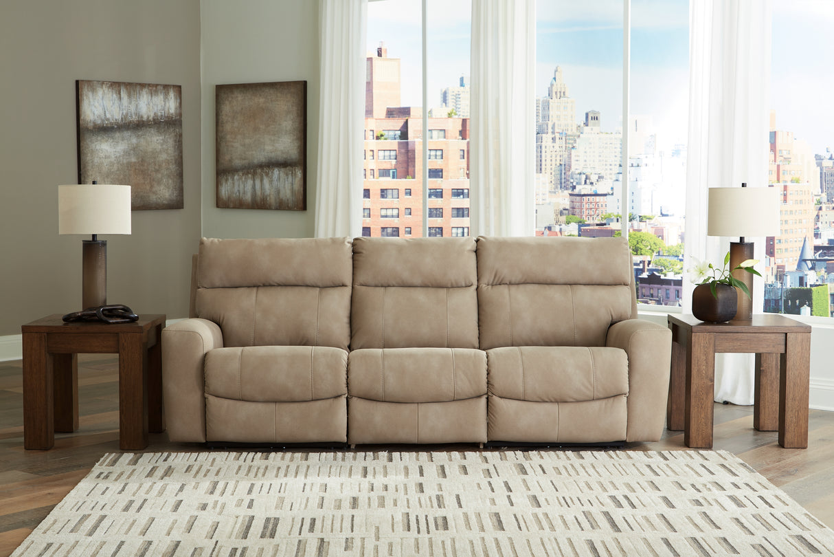 Furniture City Biloxi - Ashley Furniture - Next-Gen DuraPella Sectional - 3-Piece Power Reclining Sectional Sofa / Sand - 61004S2