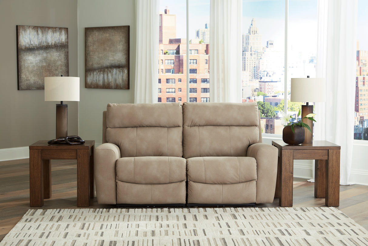 Furniture City Biloxi - Ashley Furniture - Next-Gen DuraPella Sectional - 2-Piece Power Reclining Sectional Loveseat / Sand - 61004S1