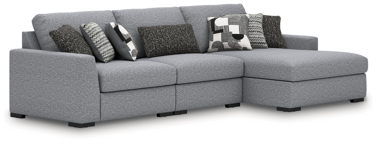 Furniture City Biloxi - Ashley Furniture - Bealton Sectional - RAF 3-Piece Sectional with Chaise / Salt and Pepper - 61305S3