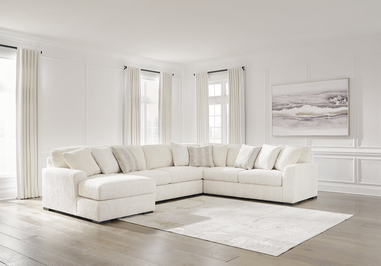 Furniture City Biloxi - Ashley Furniture - Chessington Sectional - RAF 4-Piece Sectional with Chaise / Ivory - 61904S3