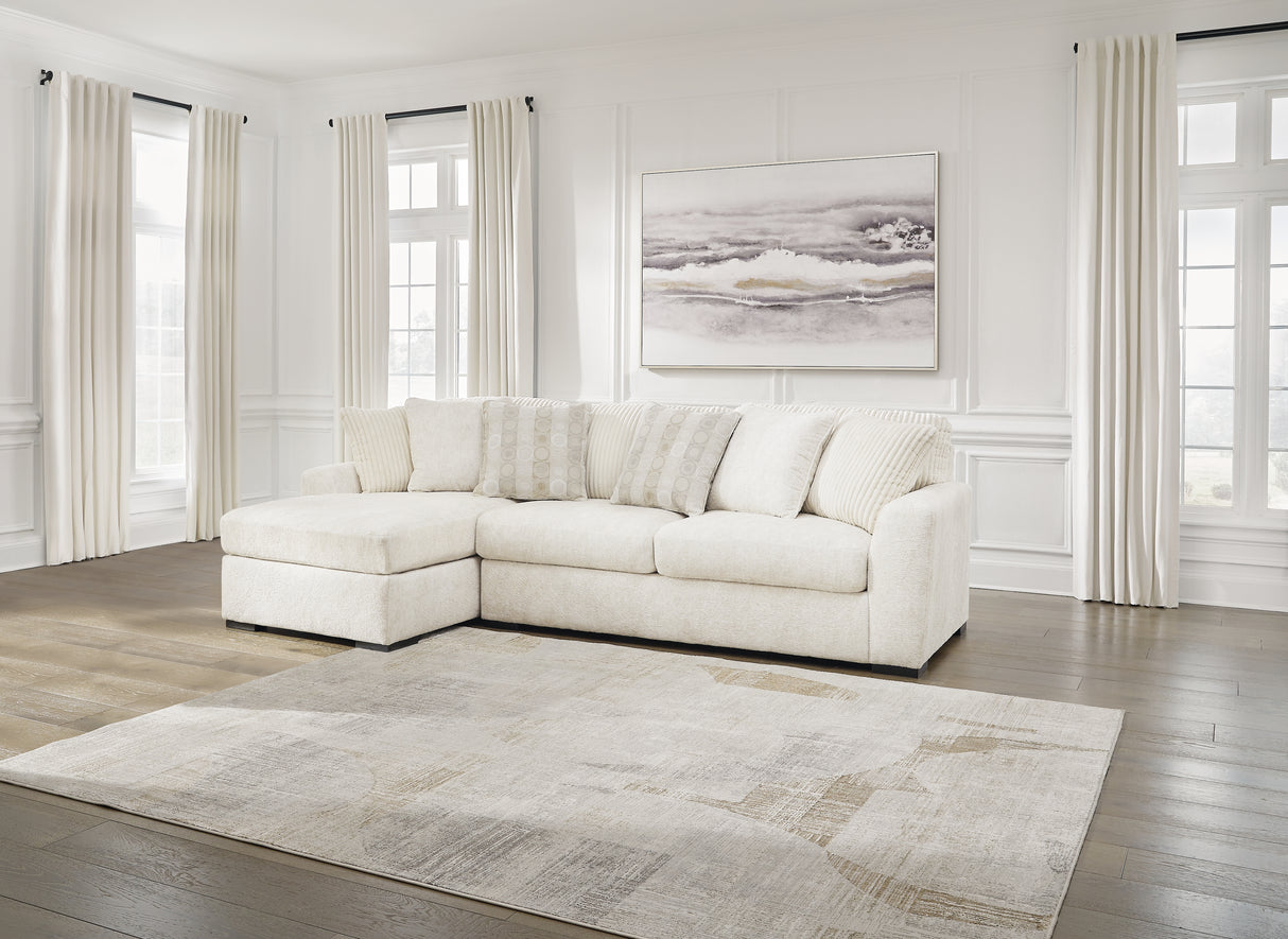 Furniture City Biloxi - Ashley Furniture - Chessington Sectional - RAF 2-Piece Sectional with Chaise / Ivory - 61904S1