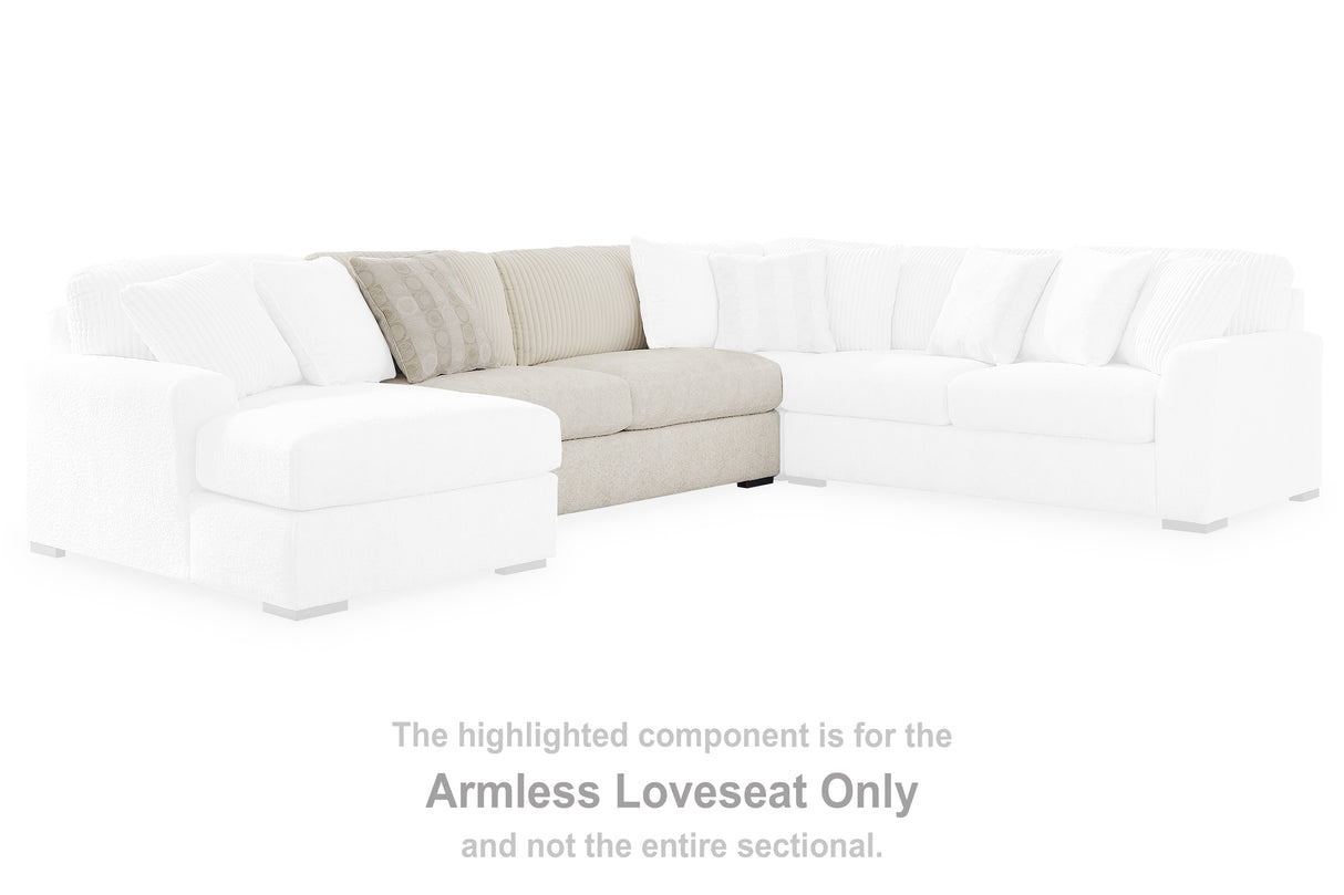 Furniture City Biloxi - Ashley Furniture - Chessington Sectional - Armless Loveseat / Ivory - 6190434