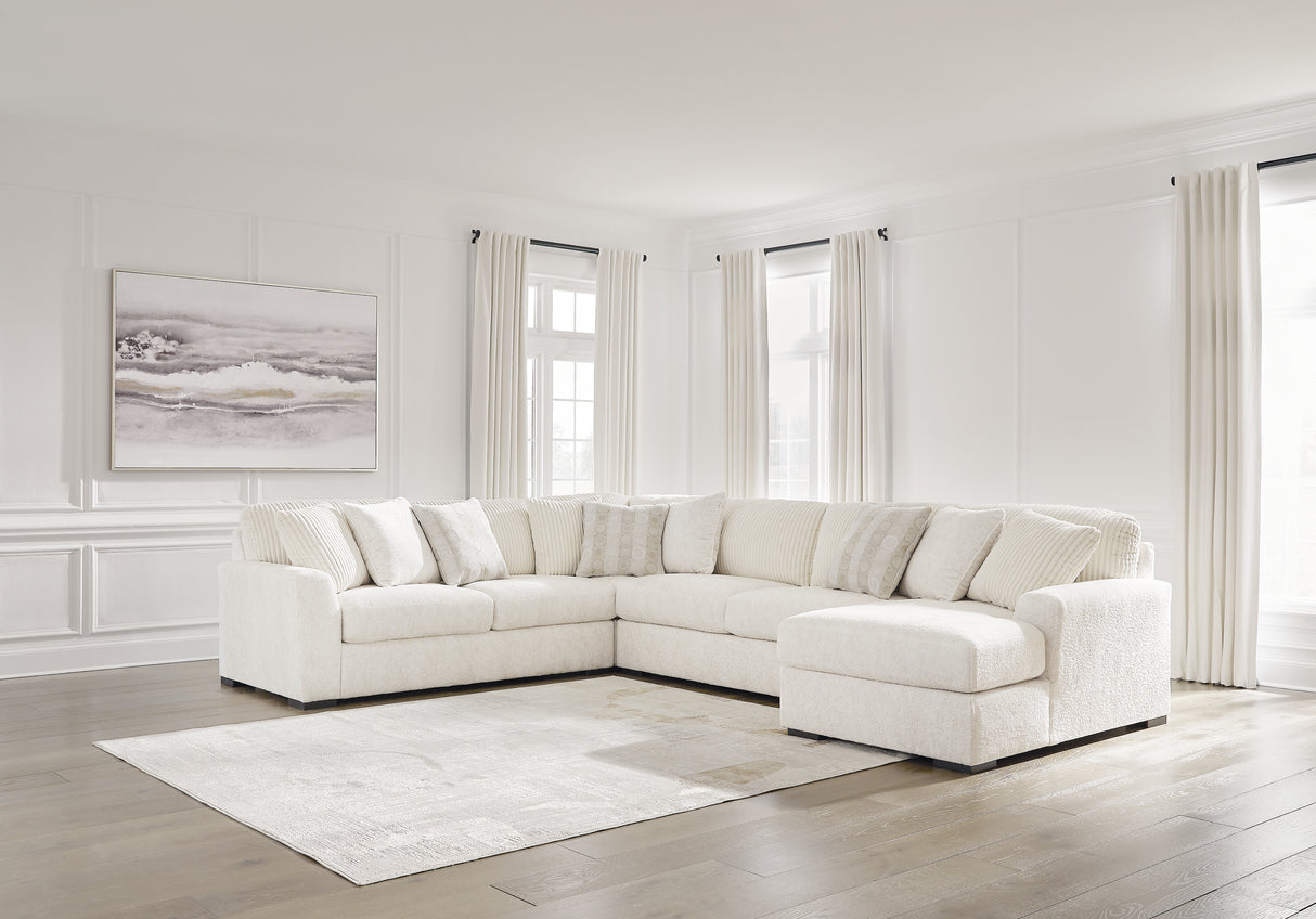 Furniture City Biloxi - Ashley Furniture - Chessington Sectional - LAF 4-Piece Sectional with Chaise / Ivory - 61904S4
