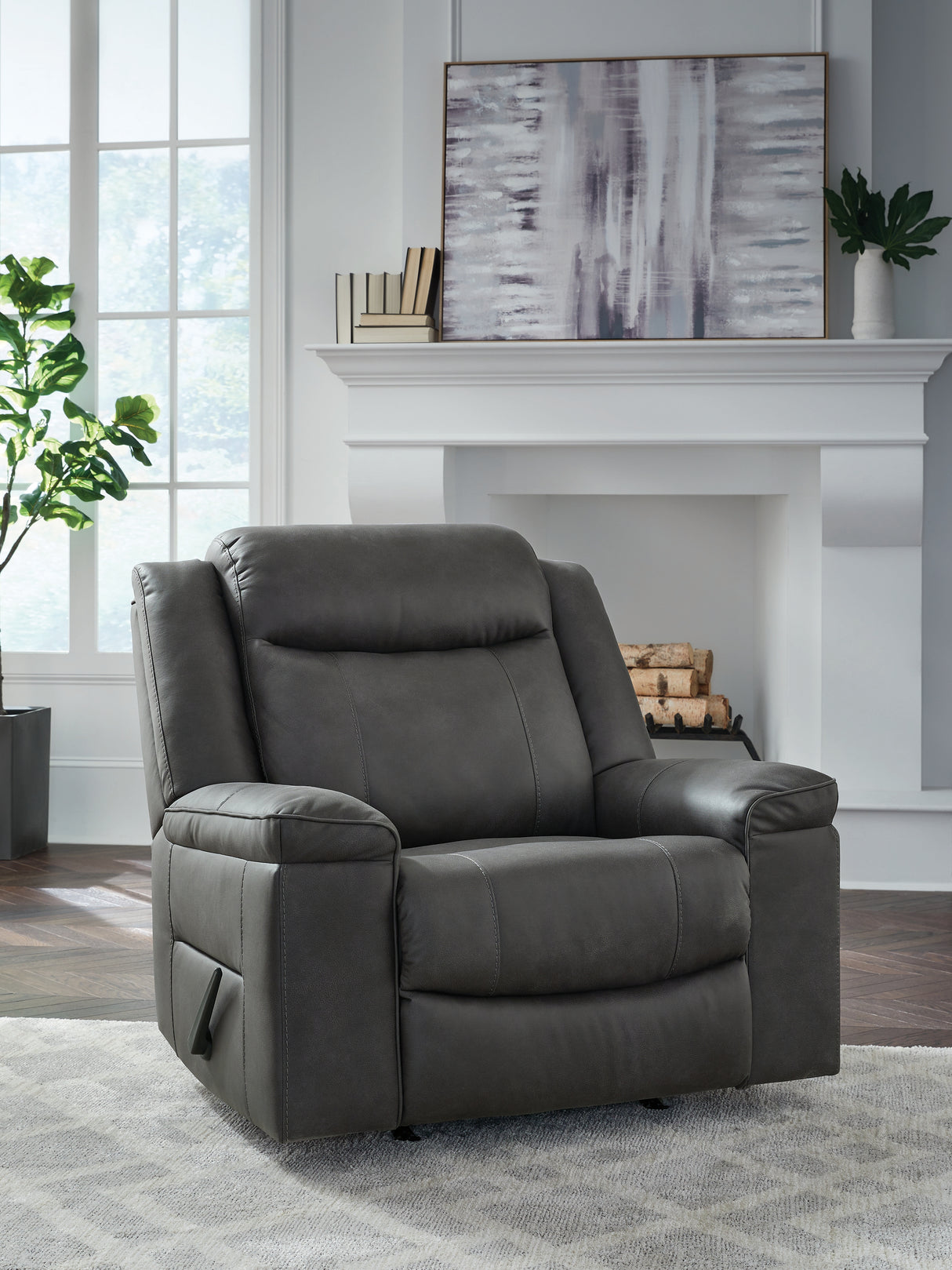 Furniture City Biloxi - Ashley Furniture - Status Check Living Room - Rocker Recliner / Caramel - PC6530825