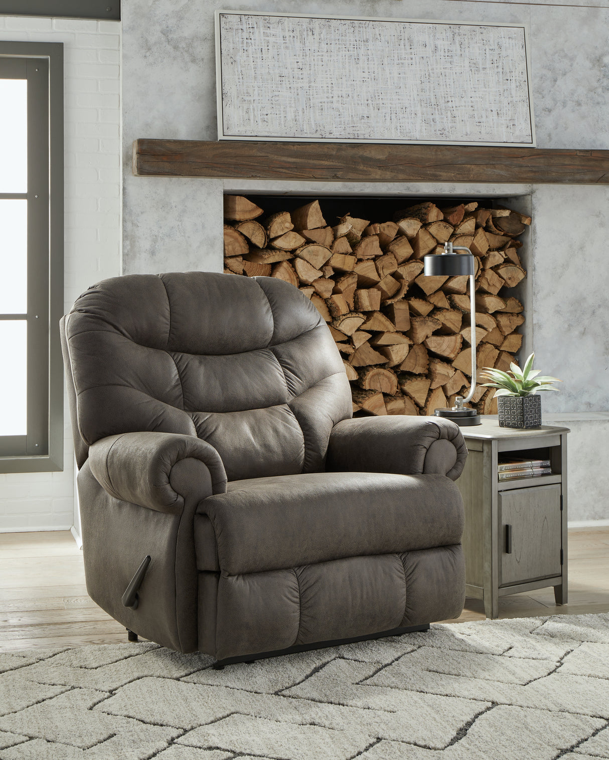Furniture City Biloxi - Ashley Furniture - Camera Time Living Room - Zero Wall Recliner / Gunmetal - 6570729