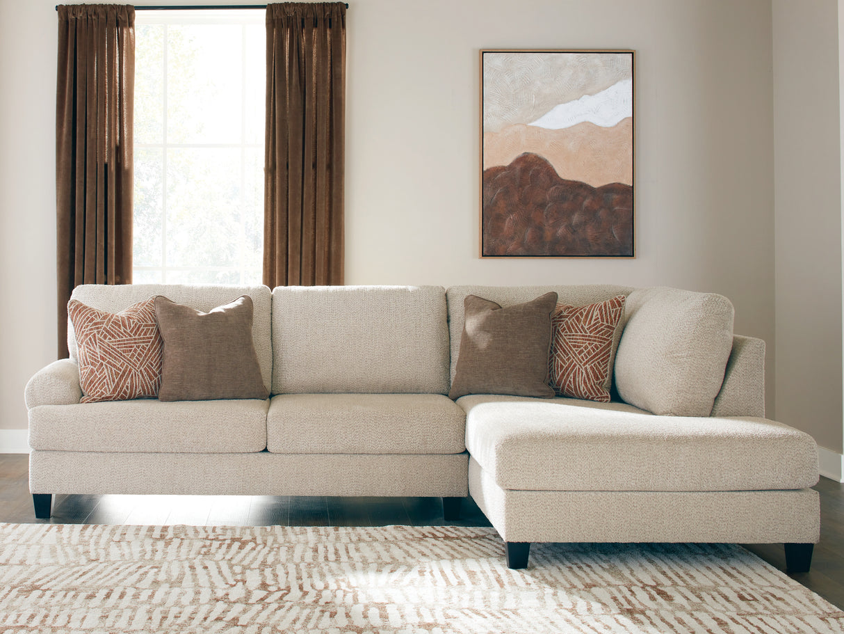 Furniture City Biloxi - Ashley Furniture - Steelwater Retreat Sectional - LAF 2-Piece Sectional with Chaise / Latte - 66704S2