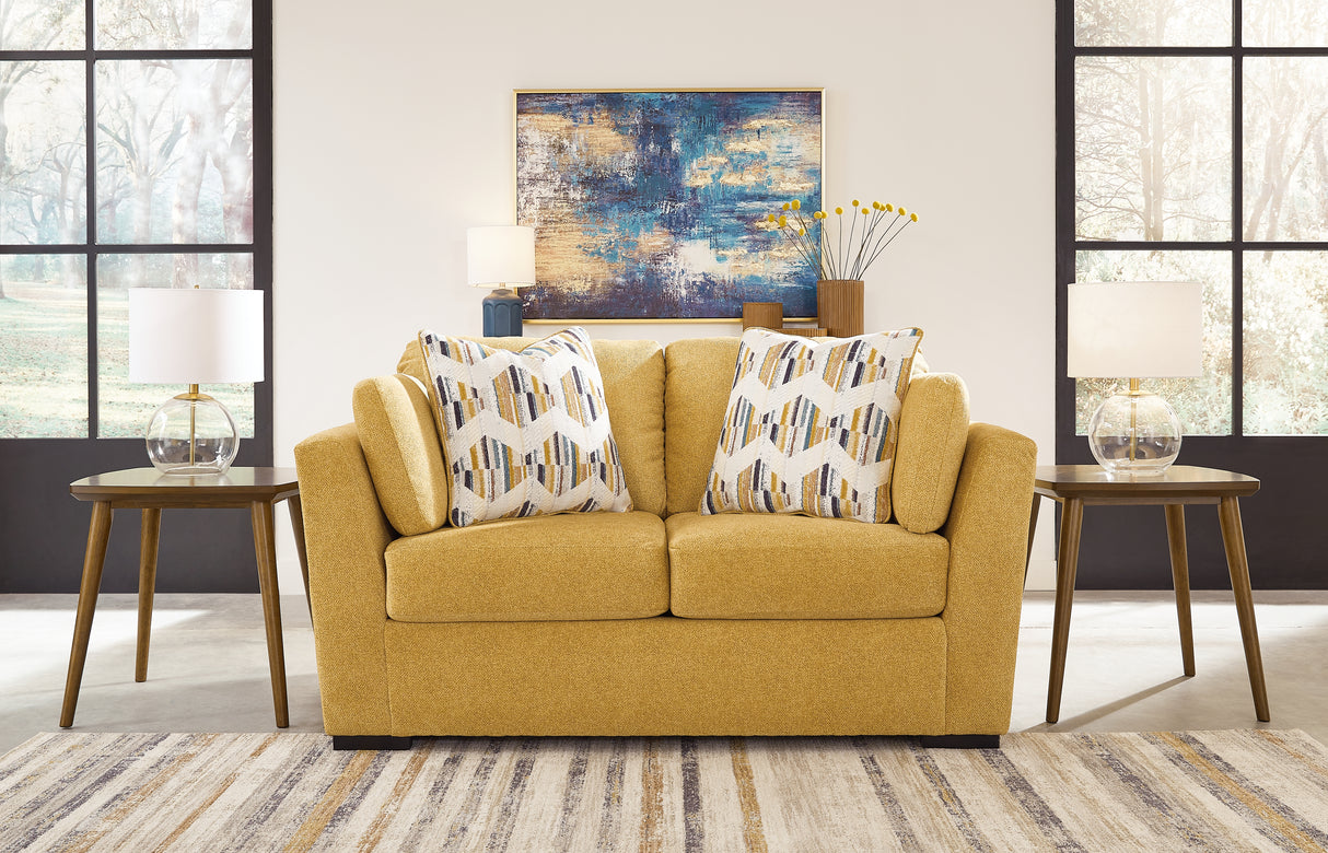 Furniture City Biloxi - Ashley Furniture - Keerwick Living Room - Loveseat / Sunflower - 6750635