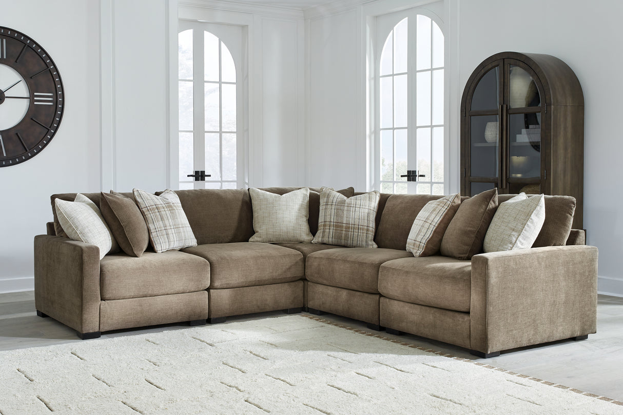 Furniture City Biloxi - Ashley Furniture - Camellia-Court Sectional - 5-Piece Sectional / Coffee - 68207S17