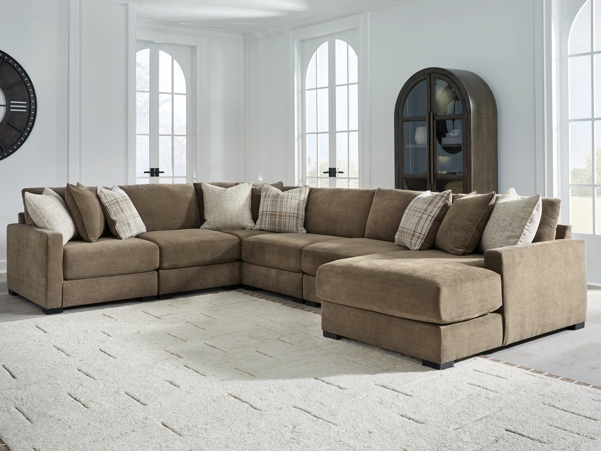 Furniture City Biloxi - Ashley Furniture - Camellia-Court Sectional - 6-Piece Sectional with Chaise / Coffee - 68207S15