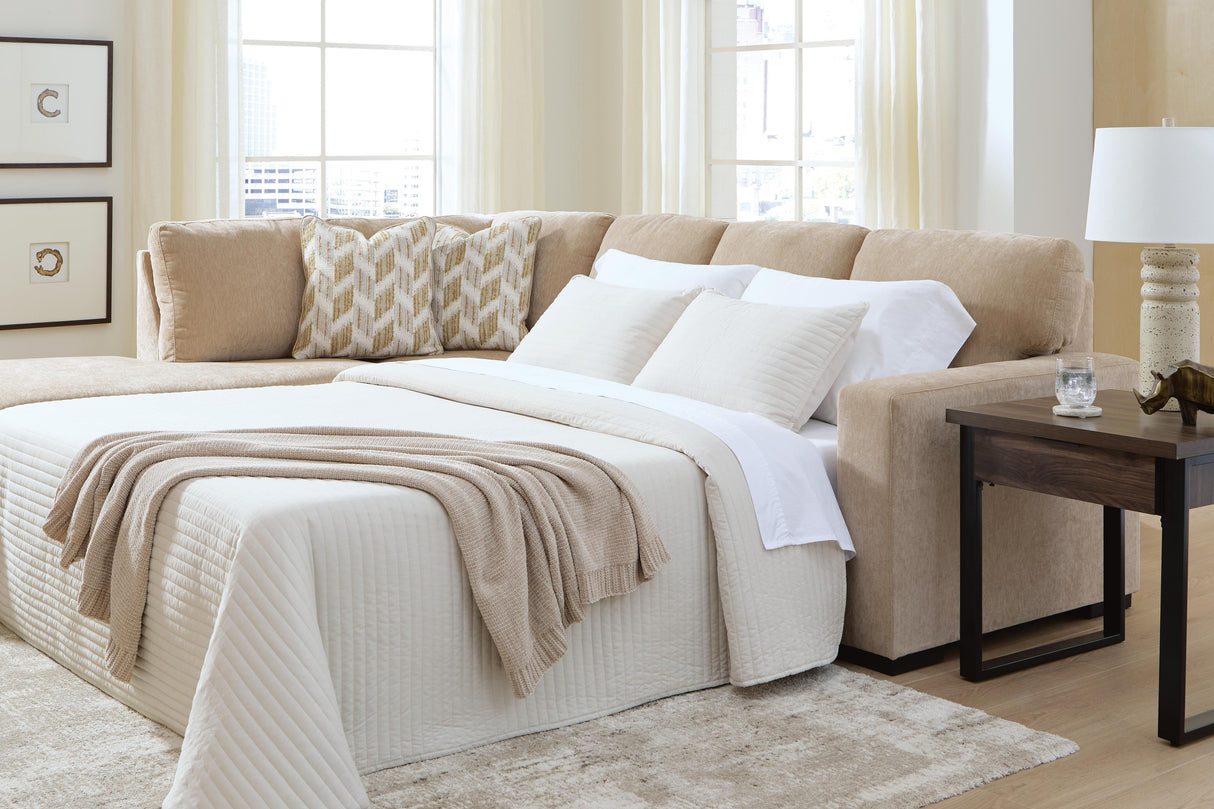 Furniture City Biloxi - Ashley Furniture - Bridgepoint Sectional - RAF 2-Piece Sleeper Sectional with Chaise / Almond - PC69507S4