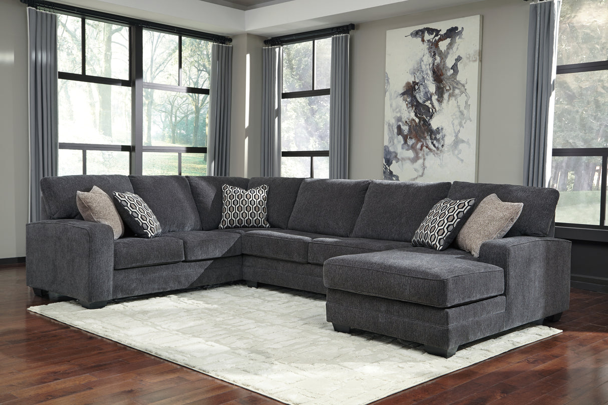 Furniture City Biloxi - Ashley Furniture - Tracling Sectional - LAF 3-Piece Sectional with Chaise / Slate - 72600S2