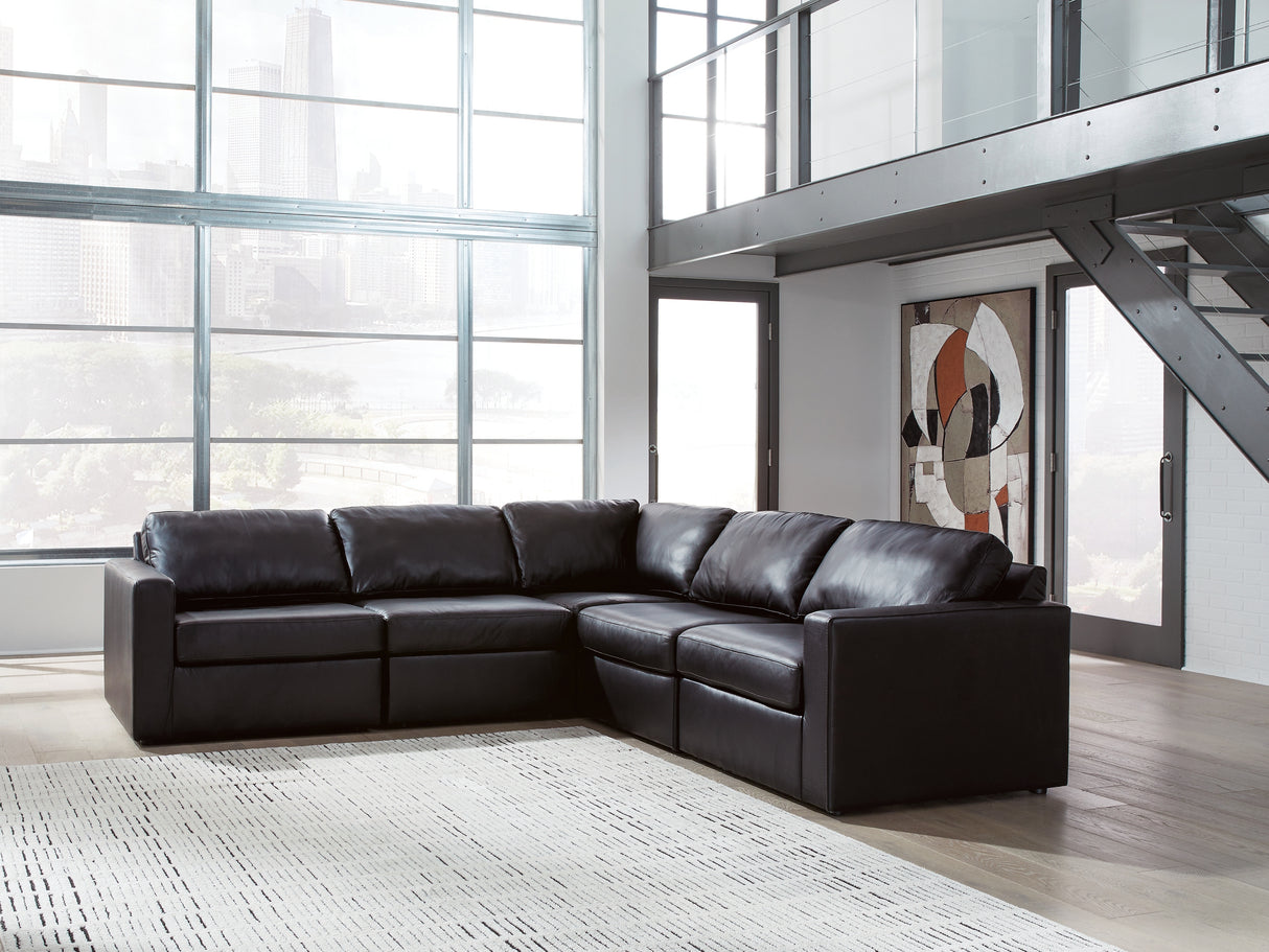 Furniture City Biloxi - Ashley Furniture - ModMax II Sectional - RAF 5-Piece Sectional / Black - 74305S6