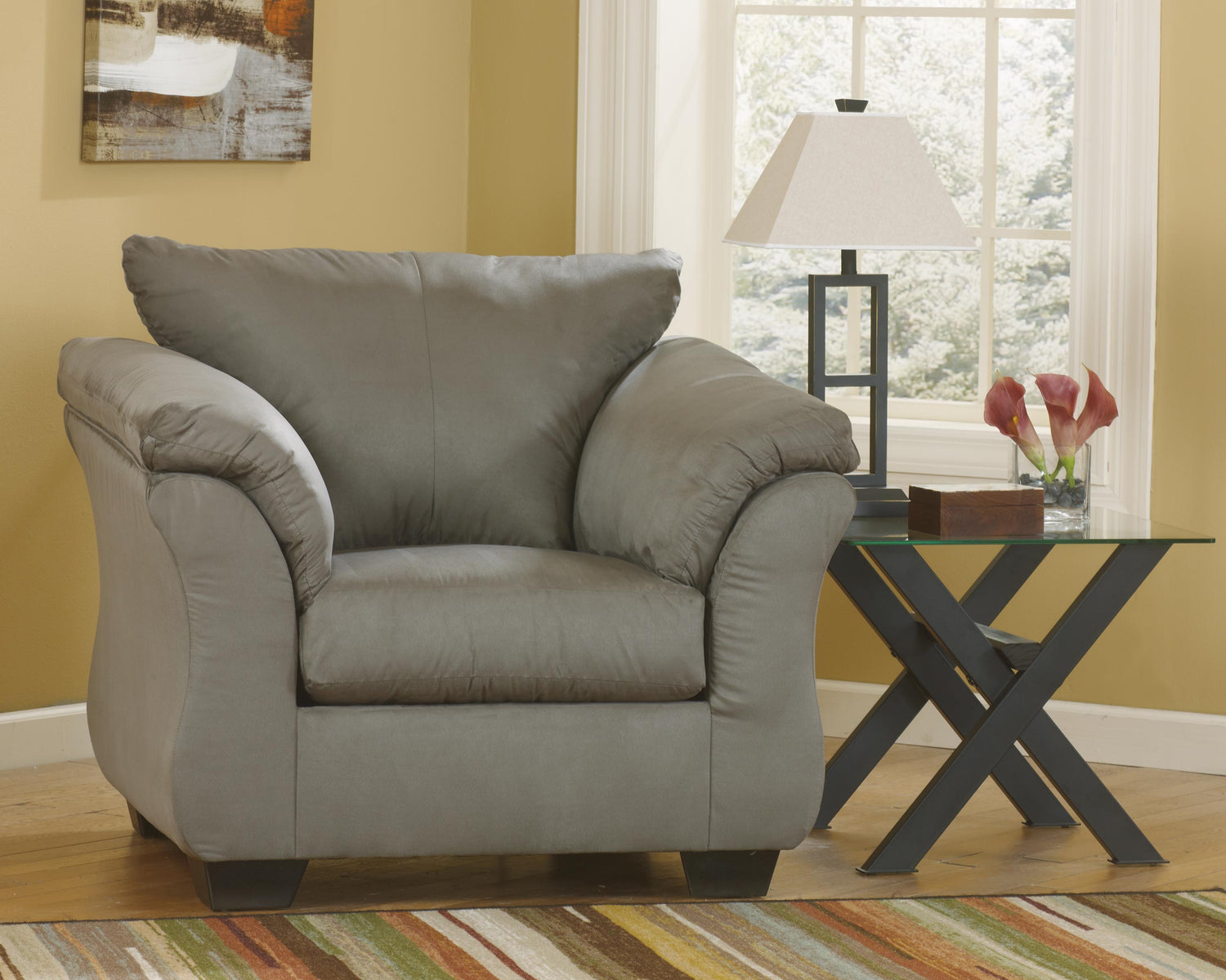 Furniture City Biloxi - Ashley Furniture - Darcy Living Room - Chair / Cobblestone - 7500520
