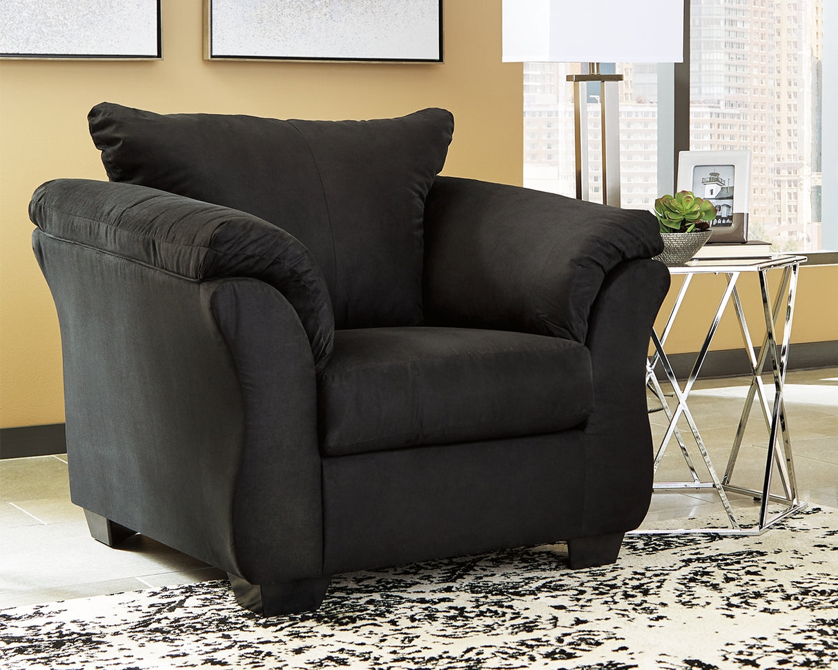 Furniture City Biloxi - Ashley Furniture - Darcy Living Room - Chair / Black - 7500820