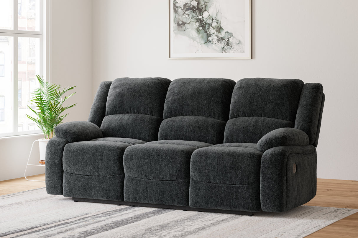 Furniture City Biloxi - Ashley Furniture - Draycoll Living Room - Reclining Power Sofa / Slate - 7650487