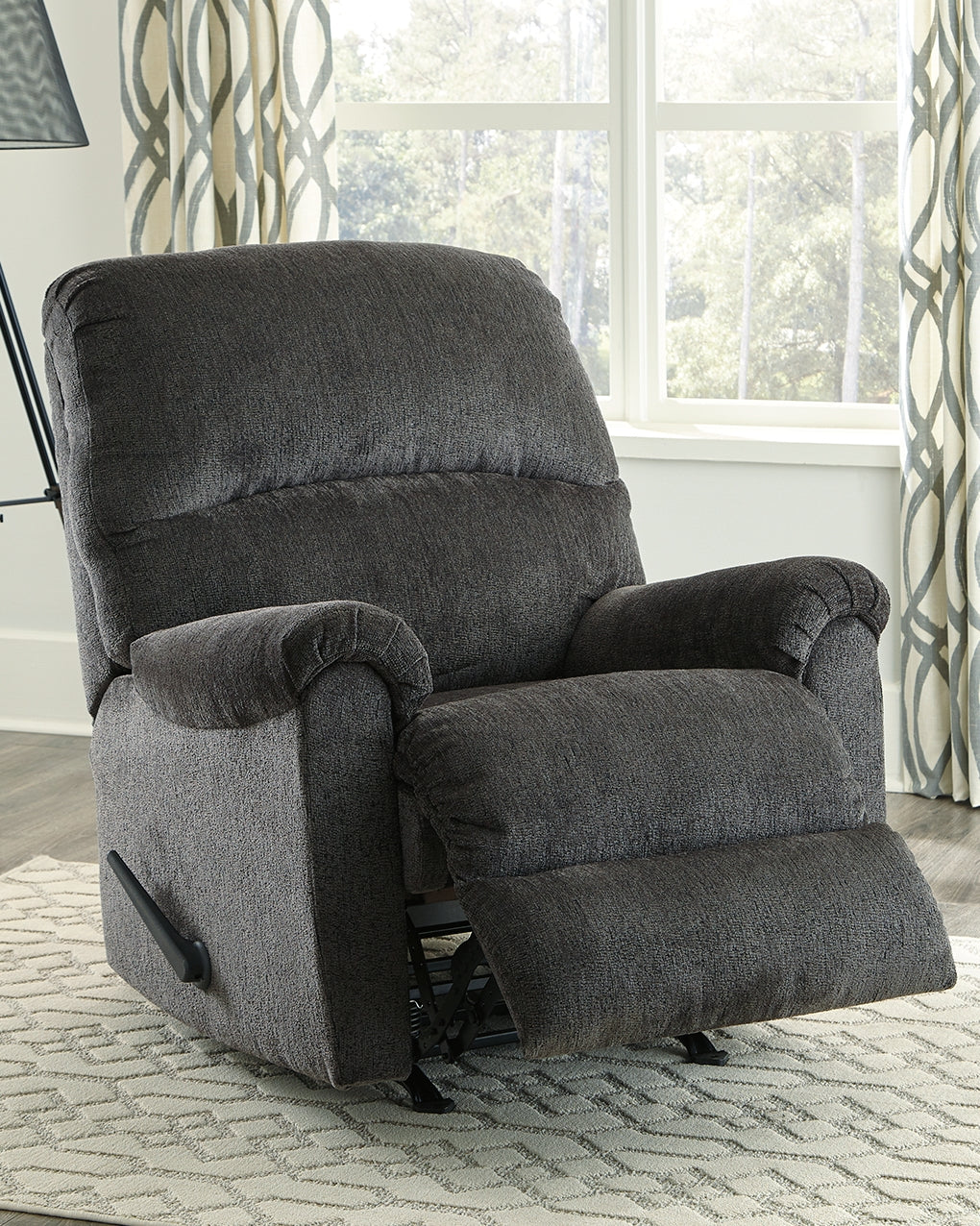 Furniture City Biloxi - Ashley Furniture - Ballinasloe Living Room - Rocker Recliner / Smoke - 8070325