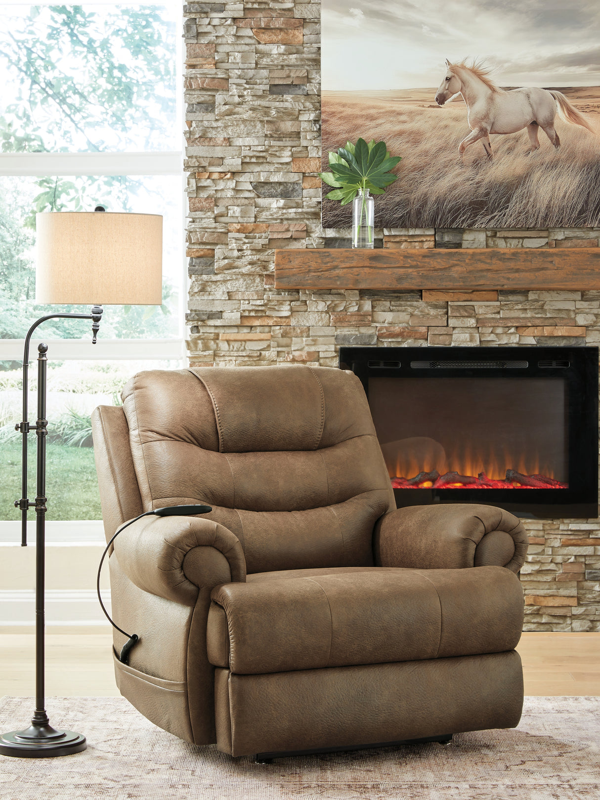 Furniture City Biloxi - Ashley Furniture - Revived and Restored Living Room - Power Lift Recliner - PC8240712