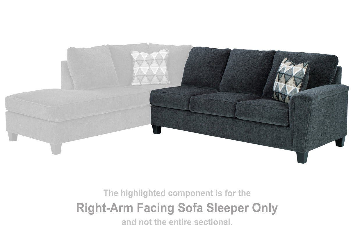 Furniture City Biloxi - Ashley Furniture - Abinger Sectional - RAF Sofa Sleeper / Smoke - 8390570