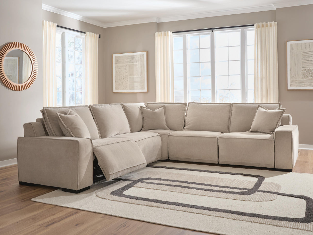Furniture City Biloxi - Ashley Furniture - Carceri Sectional - 5-Piece Power Sectional Reclining Sofa / Cashmere - 87003S4