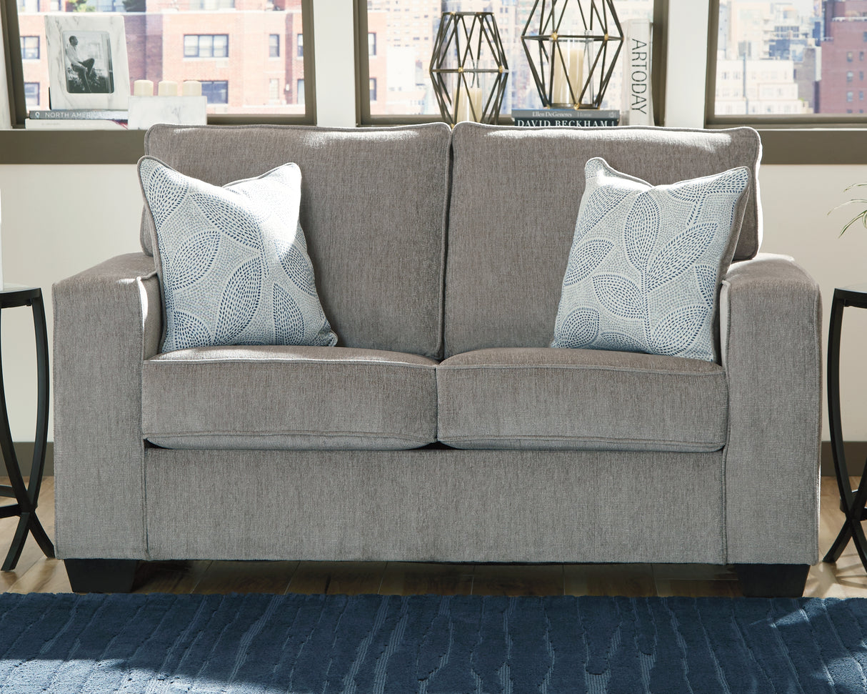 Furniture City Biloxi - Ashley Furniture - Altari Living Room - Loveseat / Alloy - 8721435