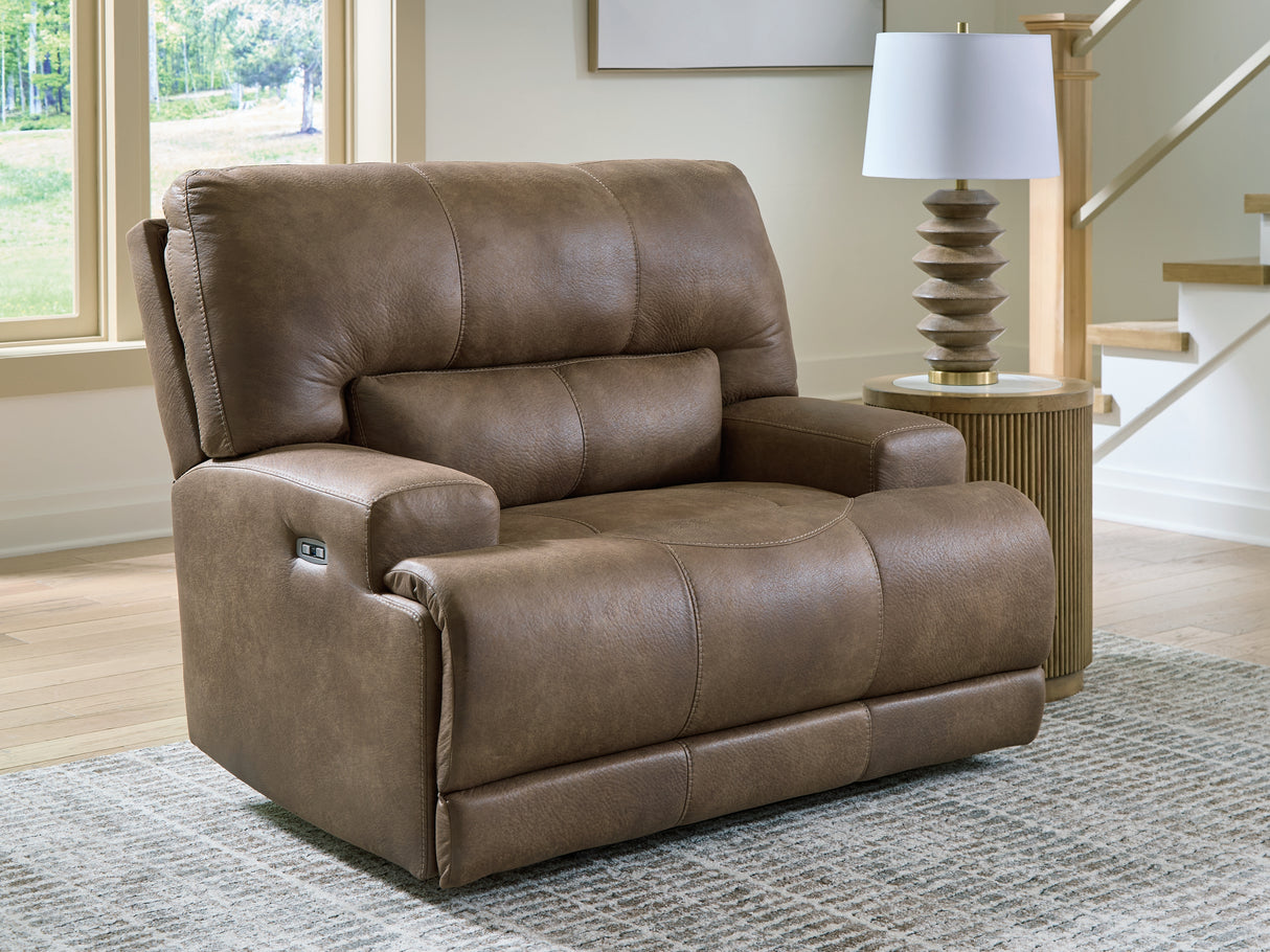 Furniture City Biloxi - Ashley Furniture - Beckley Place Living Room - PWR Recliner/ADJ Headrest / Earth - PC9180282
