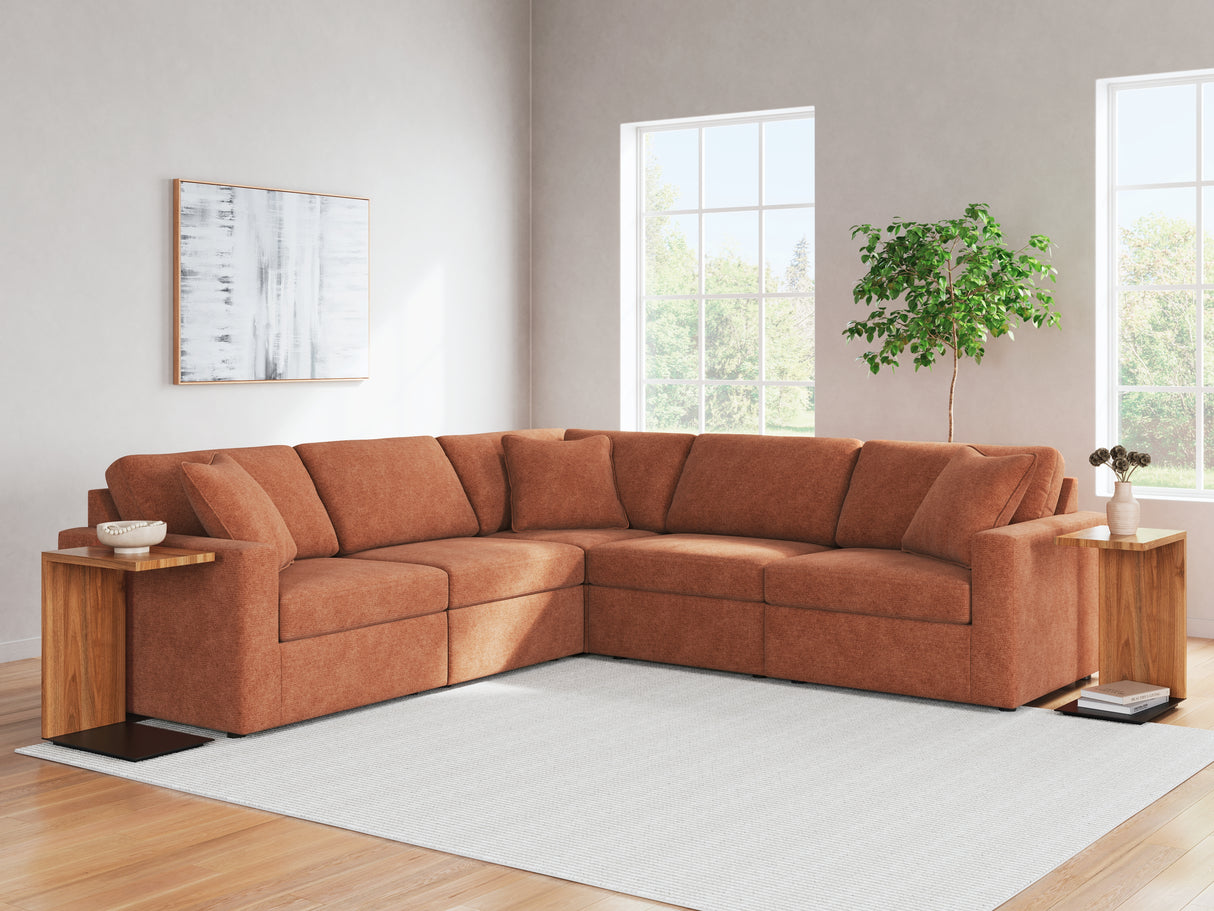 Furniture City Biloxi - Ashley Furniture - Modmax Sectional - RAF 5-Piece Sectional / Spice - 92102S6
