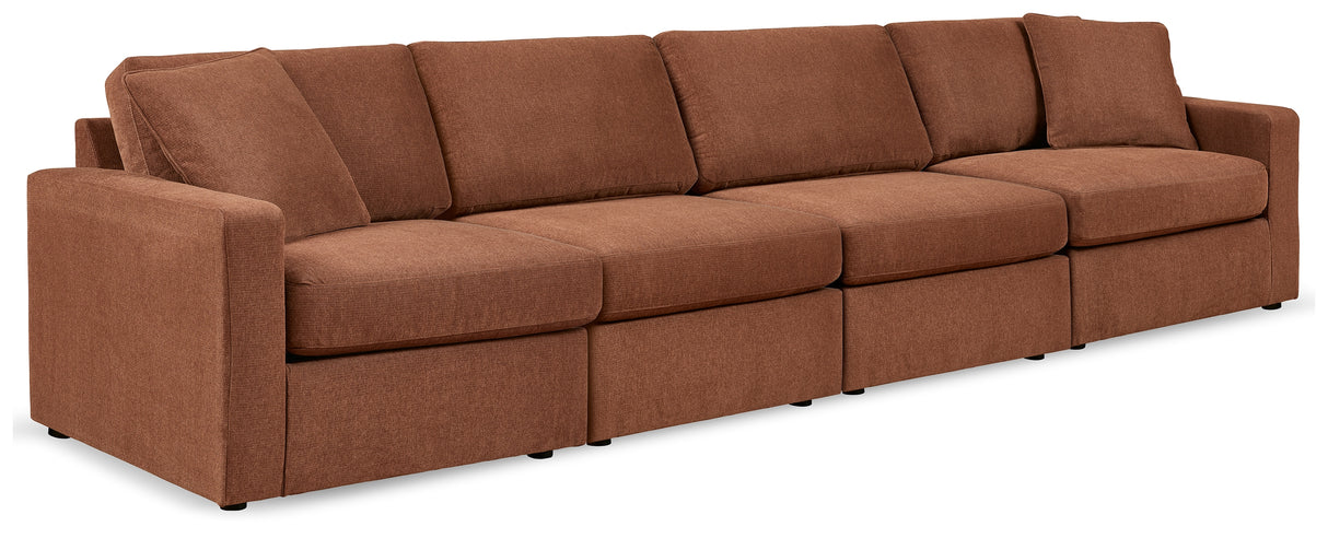Furniture City Biloxi - Ashley Furniture - Modmax Sectional - RAF 4-Piece Sectional / Spice - 92102S10
