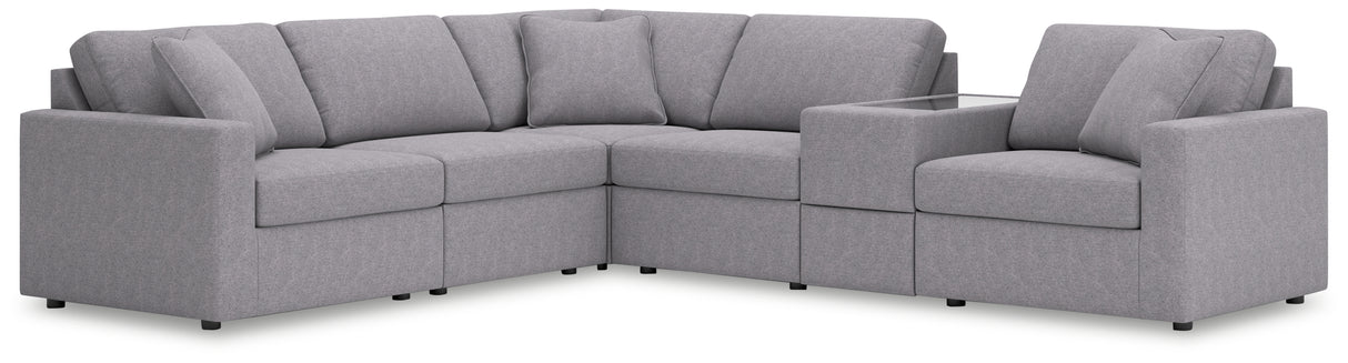 Furniture City Biloxi - Ashley Furniture - Modmax Sectional - RAF 6-Piece Sectional / Granite - 92104S7