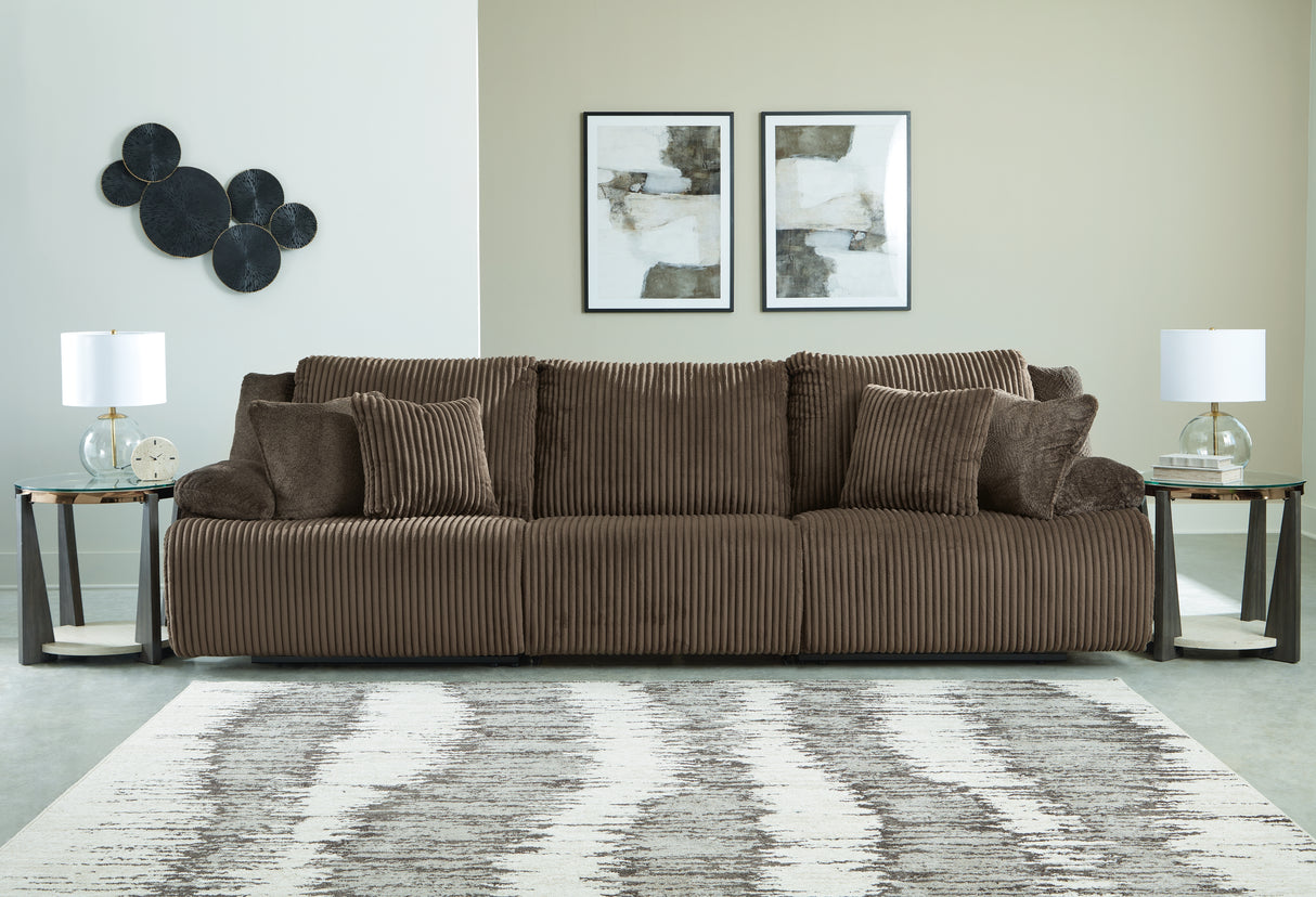Furniture City Biloxi - Ashley Furniture - Top Tier Sectional - 3-Piece Sectional Sofa / Chocolate - 92705S8