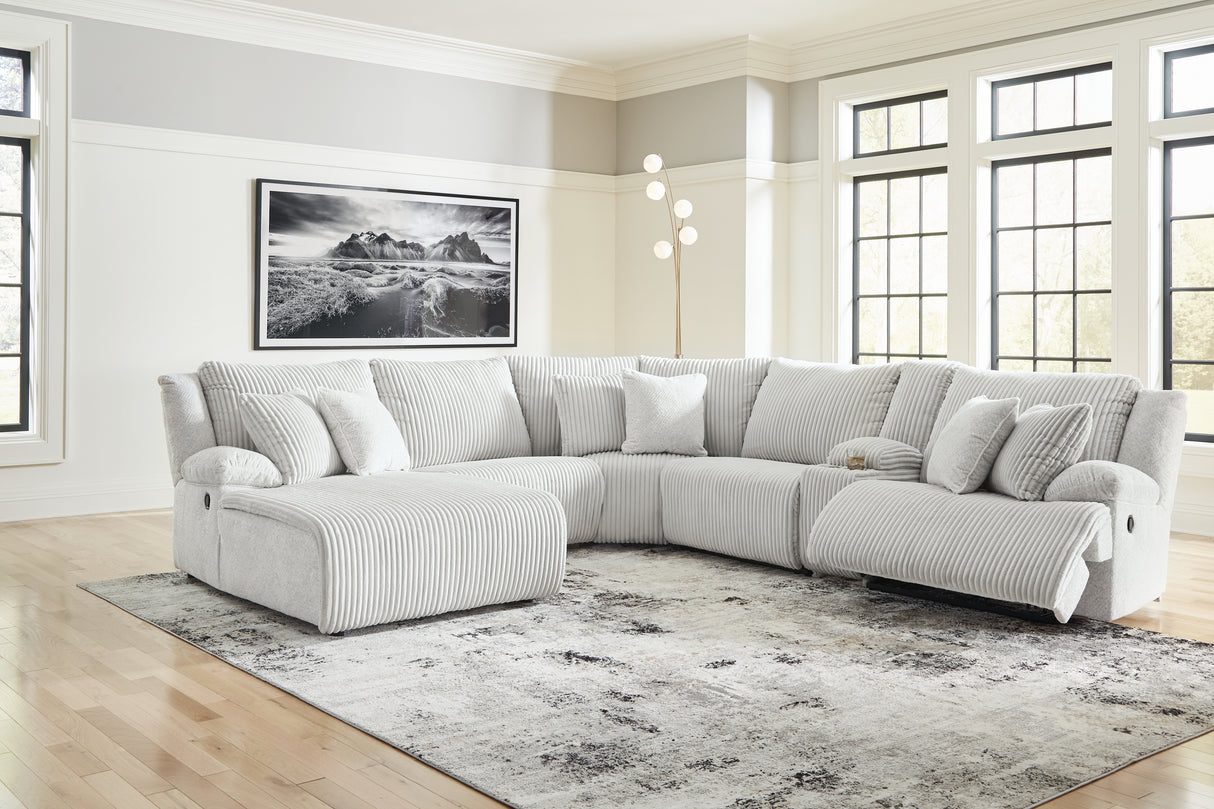 Furniture City Biloxi - Ashley Furniture - Top Tier Sectional - 6-Piece Reclining Sectional with Chaise / Alloy - 92706S2
