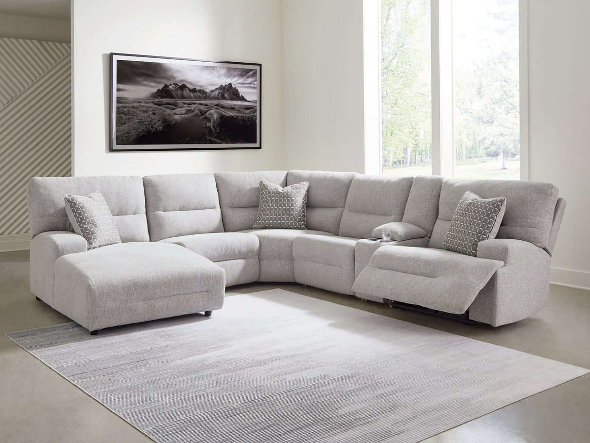 Furniture City Biloxi - Ashley Furniture - Acklen Place Sectional - 2-Piece Power Reclining Sectional / Navy - 93607S16