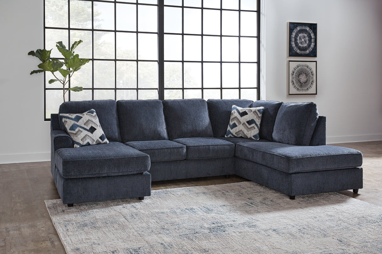Furniture City Biloxi - Ashley Furniture - Albar Place Sectional - LAF 2-Piece Sectional / Cobalt - 95302S1