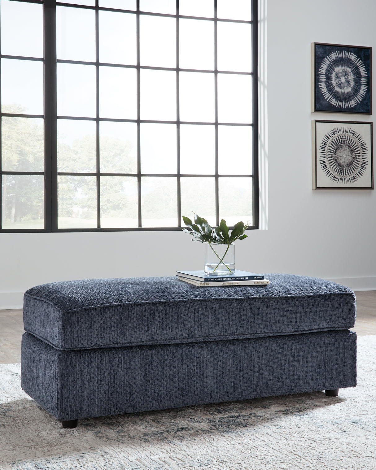 Furniture City Biloxi - Ashley Furniture - Albar Place Living Room - Oversized Accent Ottoman / Cobalt - 9530208