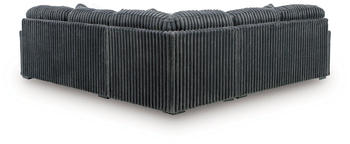 Furniture City Biloxi - Ashley Furniture - Midnight-Madness Sectional - LAF 3-Piece Sectional / Gunmetal - 98105S5