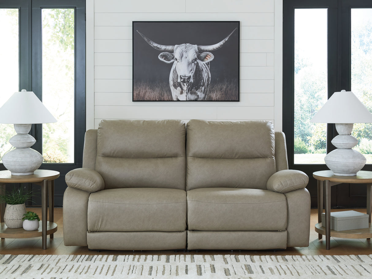 Furniture City Biloxi - Ashley Furniture - Narwhal Place Sectional - 2-Piece Reclining Loveseat / Pebble - PC99201S21