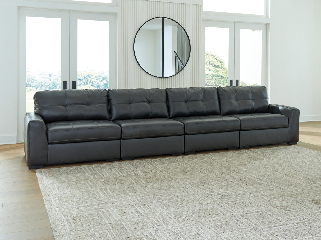 Furniture City Biloxi - Ashley Furniture - Brindley Pier Sectional - RAF 4-Piece Sectional / Fog - 99503S4
