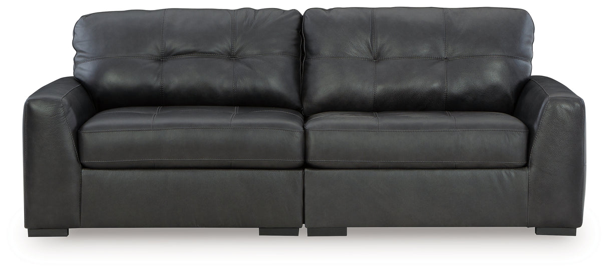 Furniture City Biloxi - Ashley Furniture - Brindley Pier Sectional - RAF 2-Piece Sectional Loveseat / Fog - 99503S1