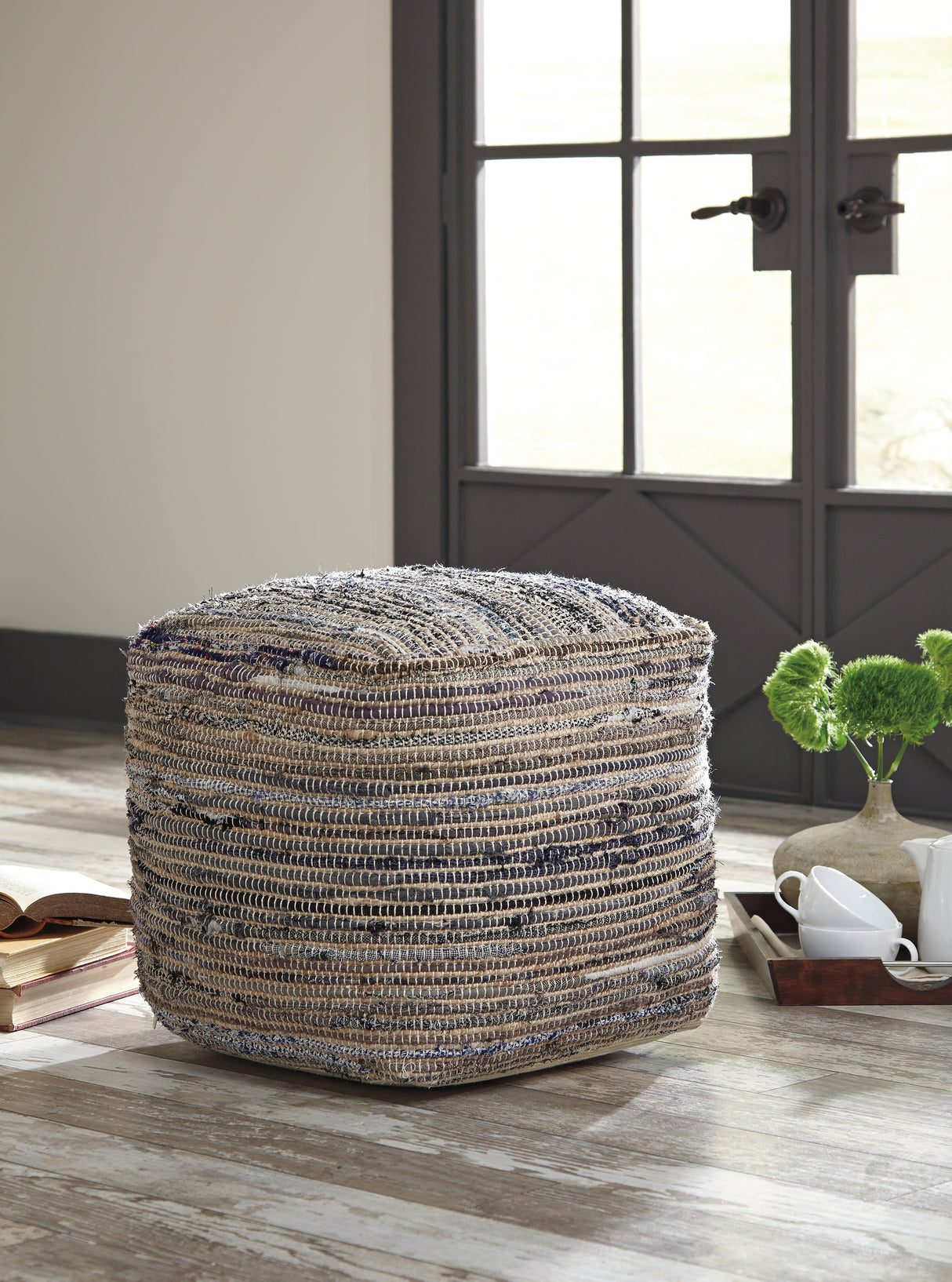 Furniture City Biloxi - Ashley Furniture - Absalom Pouf - Pouf / Denim - A1000550